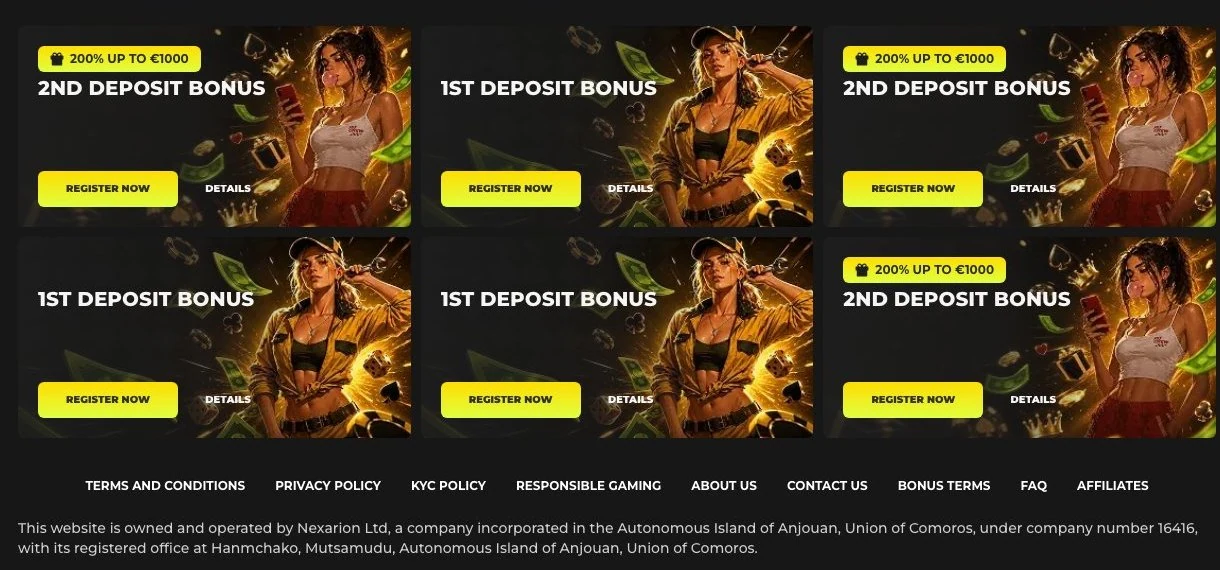 Need4Win: deposit bonus offers