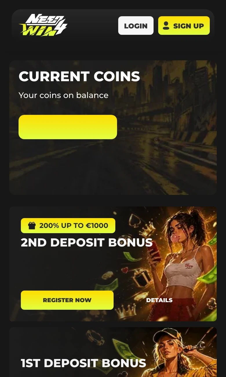 Need4Win: deposit bonus offers